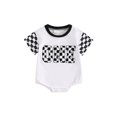 thumbnail image 1 of Suealasg Baby Boys Girls 1st Birthday Romper Short Sleeve Round Neck Plaid Number Print Bodysuit 6 12 18 Months Newborn Summer Clothes, 1 of 7