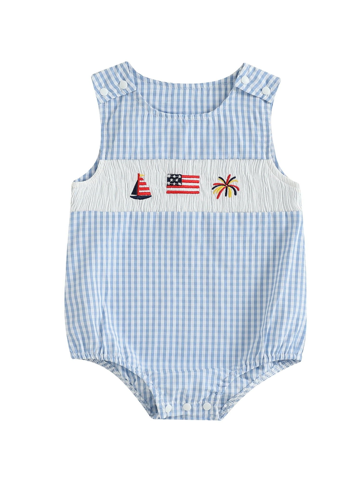 Suealasg Baby Boys Girls 4th of July Clothes Newborn Smocked