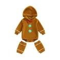 Suealasg Baby Boys Girls Christmas Gingerbread Man Costume 6 12 18 24