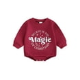 thumbnail image 1 of Suealasg Baby Boys Girls Christmas Romper Clothes 3M 6M 12M 18M Newborn Long Sleeve Tree Star Letter Print Bodysuit Autumn Clothing for Infant Boys Girls, 1 of 9