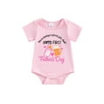 thumbnail image 1 of Suealasg Baby Boys Girls Father Day Romper Outfit Newborn Short Sleeve Letter Milk Bottle Print One-Piece Clothes 0-12 Months Infant Summer Bodysuit, 1 of 8