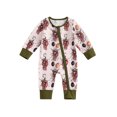 thumbnail image 1 of Suealasg Baby Boys Girls Jumpsuit +Headband 0 3 6 12 Months Infant Long Sleeve Crew Neck Cow Print Full Length Jumpsuit Fall Western Bodysuits Clothes, 1 of 1