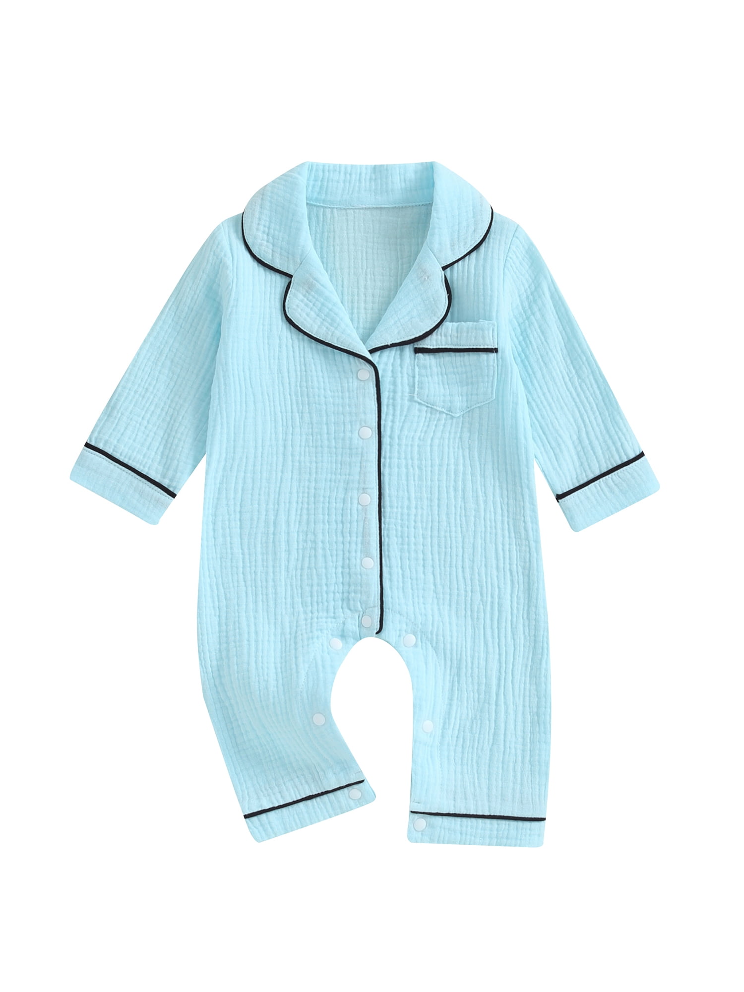 Suealasg Baby Boys Girls Onepiece Pajamas Long Sleeve Long Sleeve