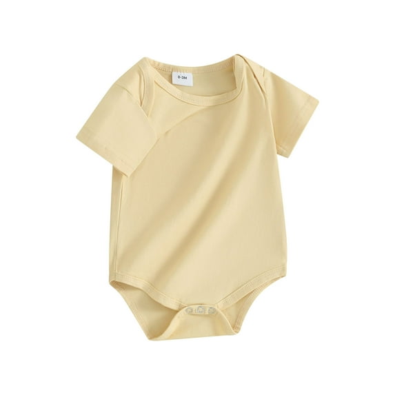 Suealasg Baby Boys Girls Romper 3M 6M 9M 12M 18M Short Sleeve Crew Neck Bodysuit for Infant Girls Boys Summer Clothes