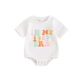 thumbnail image 1 of Suealasg Baby Boys Girls Romper Round Neck Short Sleeve Letter Floral Bird Print Bodysuit Jumpsuit 3M 6M 12M 18M Newborn Boys Girls Summer Casual Clothes, 1 of 9