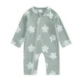 thumbnail image 1 of Suealasg Baby Boys Summer One Piece Swimsuit 3M 6M 12M 18M Long Sleeve Turtle Print Swimwear Infant Newborn Boys Rash Guard Bathing Suit, 1 of 8