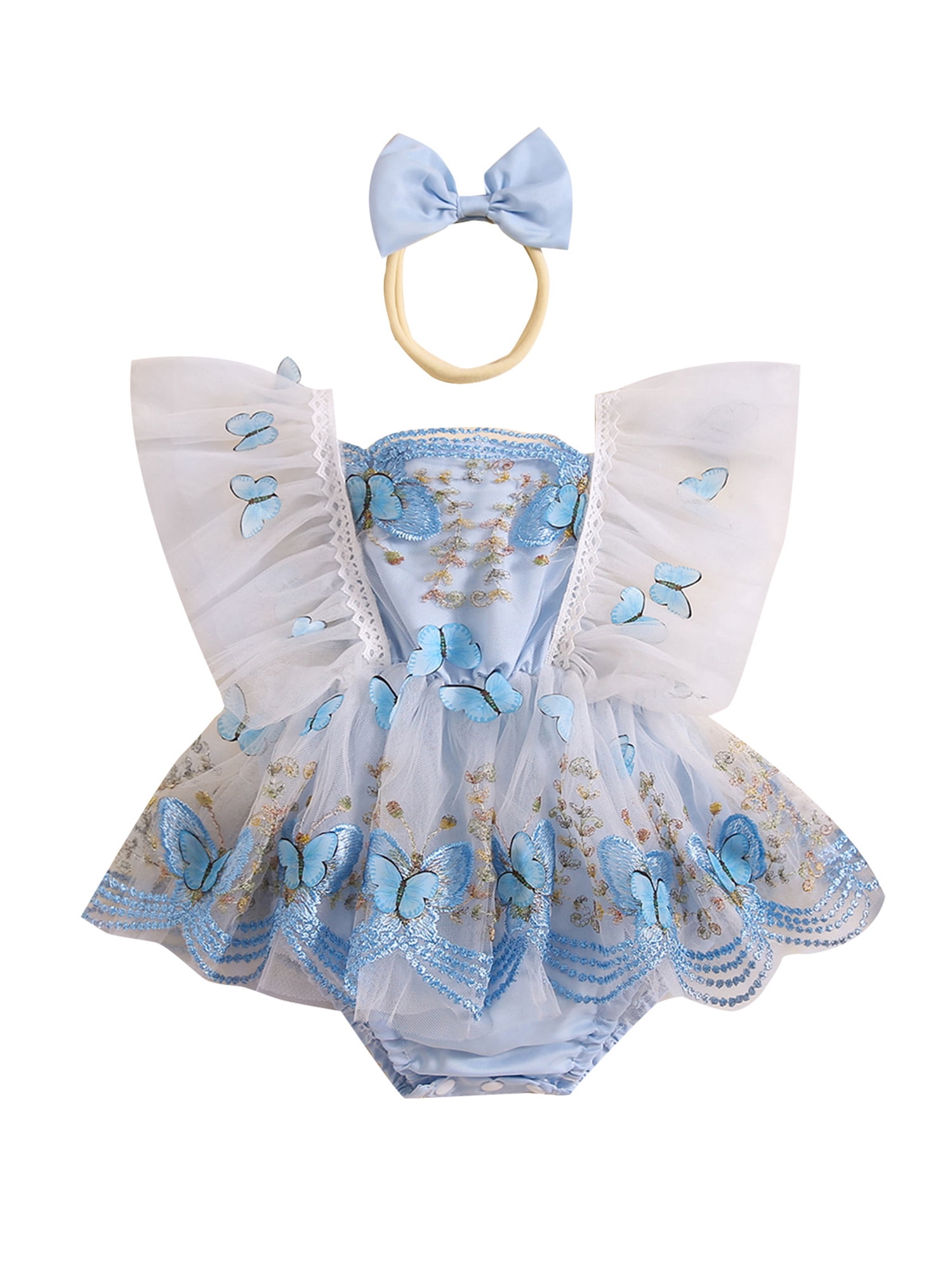 2pcs  0-24M  Christmas Newborn Baby Girls Romper Dress+ Headband Santa Print Jumpsuits Outfit Unique Design