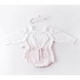thumbnail image 1 of Suealasg Baby Girls Autumn Winter Romper Newborn Long Sleeve Knitted Patchwork Overalls Jumpsuit, 1 of 2
