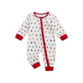 thumbnail image 1 of Suealasg Baby Girls Boys Christmas Clothes Gingerbread Man/Light String Print Long Sleeve Rompers Bodysuits Jumpsuits, 1 of 9