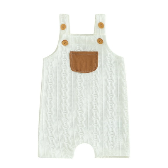 Suealasg Baby Girls Boys Clothes Infant Romper Sleeveless Contrast Jumpsuits Summer Casual Bodysuits