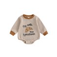 thumbnail image 1 of Suealasg Baby Girls Boys Thanksgiving Romper Long Sleeve Letter Print Bodysuits 3 6 12 18 24 Months Newborn Spring Autumn Jumpsuits Infant Thanksgiving Clothes, 1 of 7
