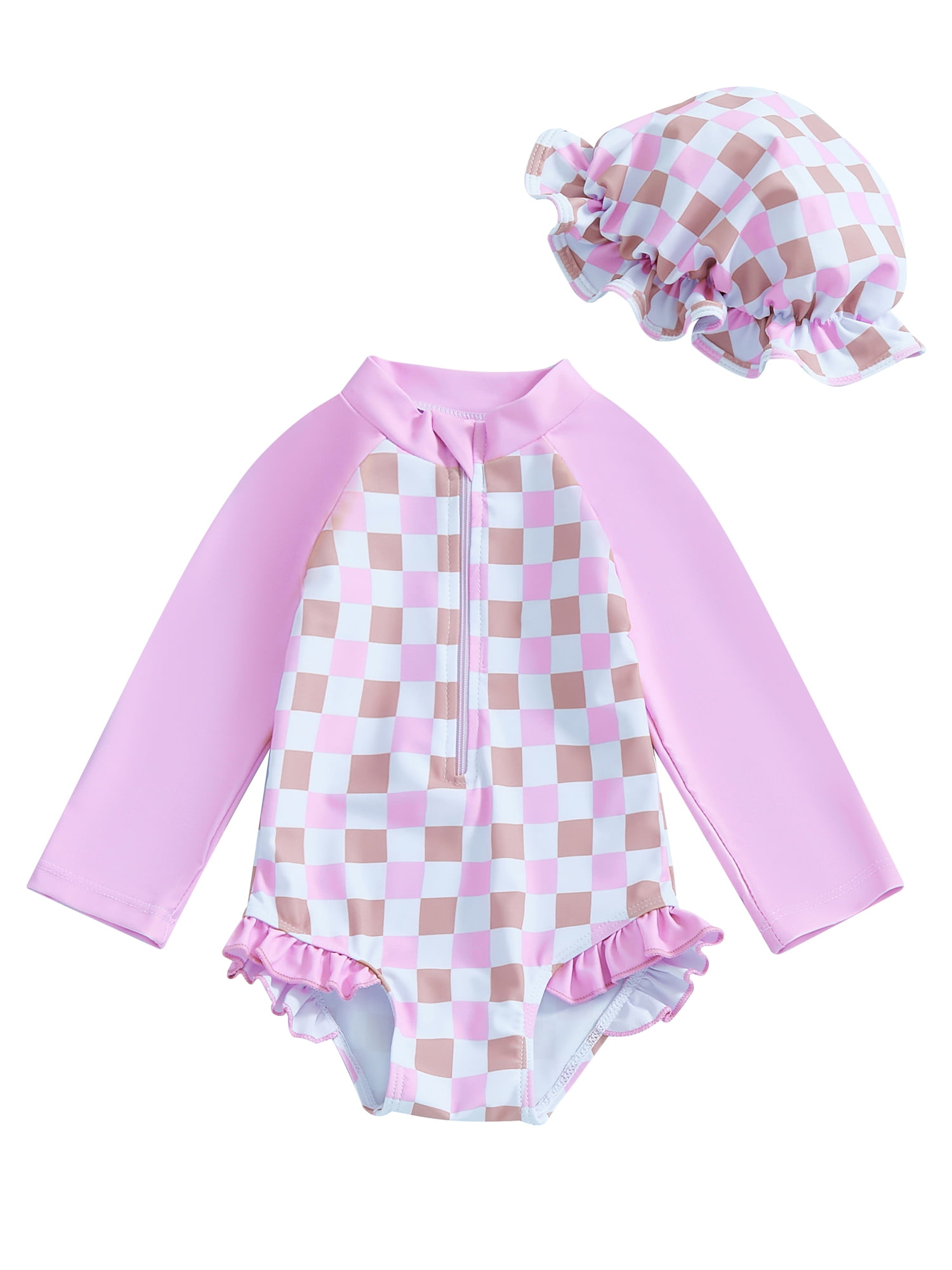 Kavkas Baby Badeanzug Mädchen - Einteiler Badekleidung Mit Rüschen 12M-8T