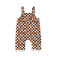 thumbnail image 1 of Suealasg Baby Girls Overalls Romper 3 6 12 18 24 Months Infant Girls Halloween Clothes Sleeveless Square Neck Pumpkin Print Overalls Jumpsuits, 1 of 7