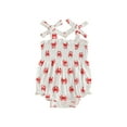 thumbnail image 1 of Suealasg Baby Girls Romper, Sleeveless Tie-up Crab Print Infant Bodysuit Summer Clothes for Casual Daily, 1 of 8