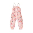 thumbnail image 1 of Suealasg Baby Girls Rompers Pants Halloween Clothes 6M 1T 2T 3T Toddler Girls Ghost/Pumpkin Flower/Pumpkin Pie Print Spaghetti Strap Jumpsuits, 1 of 7