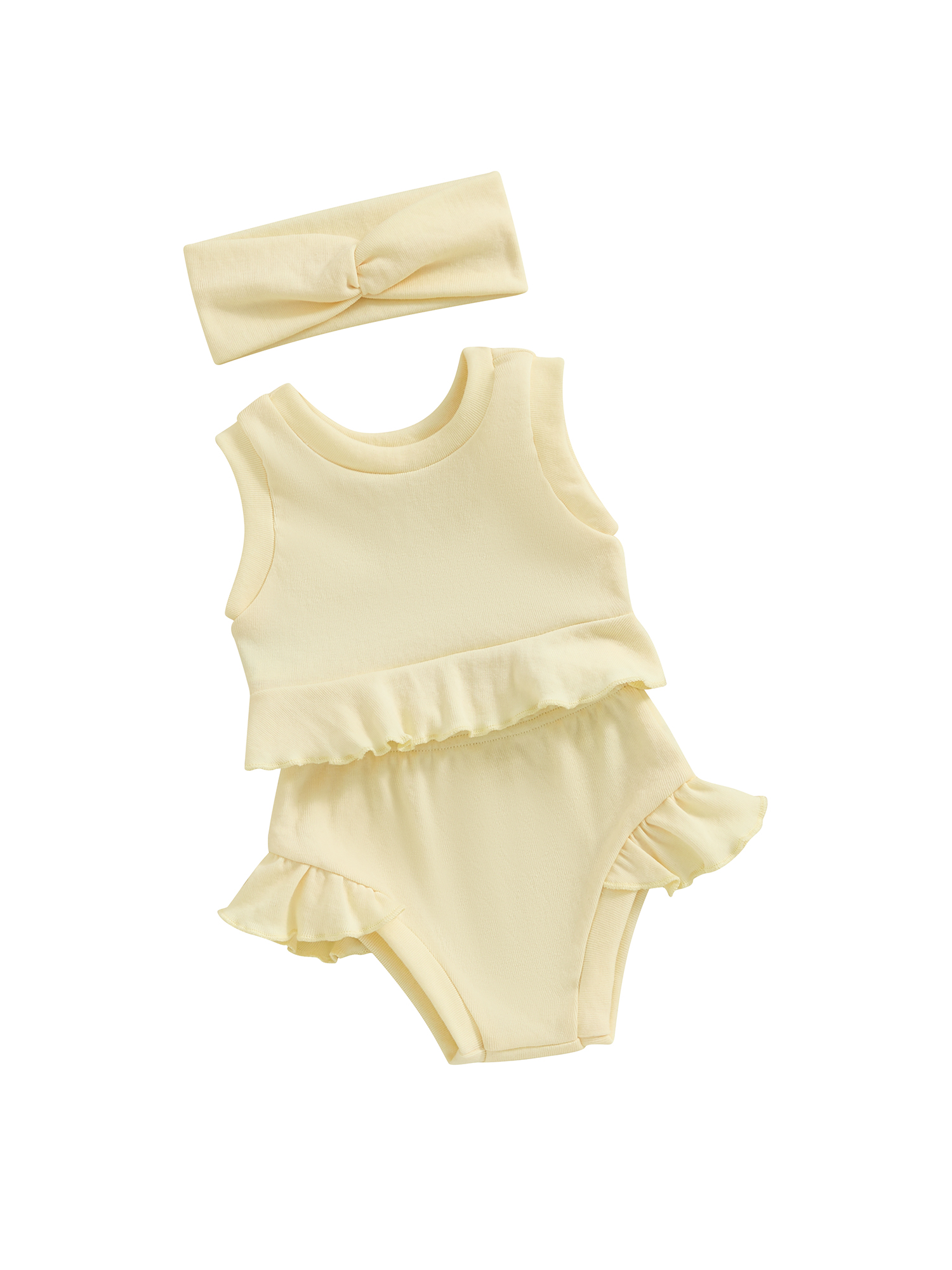 Spring Baby Kids Unisex Top Sleeveless Vest And Shorts Clothing Set