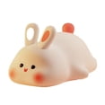 thumbnail image 1 of Suealasg Big Face Rabbit Night Light Soft Silicone Voice Controlled Bunny Lamp Desktop Ornament, 1 of 9