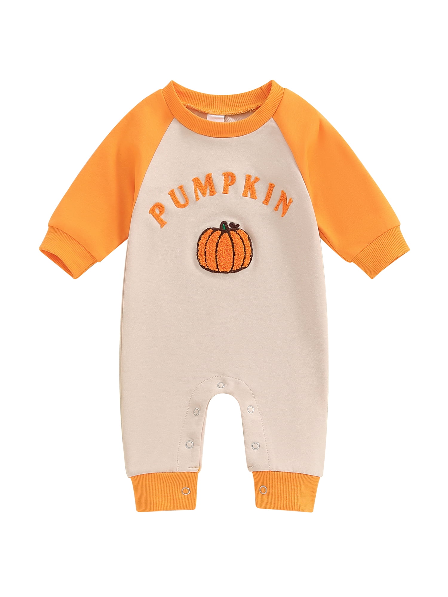 Petit Bebe Boys Orange Check Smocked Halloween Theme Longall