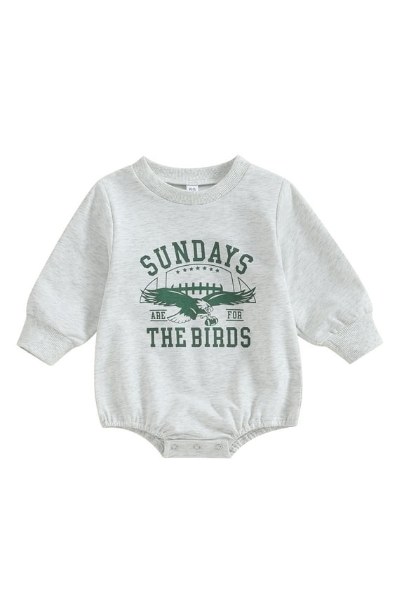 Infant Baby Boys Girls Bubble Romper Clothes Long Sleeve Letter Eagle Print Bodysuit 3M 6M 12M 18M Newborn Boys Girls Fall One Piece Jumpsuit