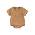 thumbnail image 1 of Suealasg Infant Baby Boys Romper Short Sleeve Letter Print Bodysuit 3M 6M 12M 18M Newborn Summer Jumpsuit, 1 of 1