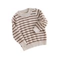 thumbnail image 1 of Suealasg Kid Girl Boy Knit Sweater Long Sleeve Striped Knitted Sweater Toddler Baby Fall Winter Loose Fit Pullover Sweater for Boys Girls 3M 6M 1T 2T 3T, 1 of 8