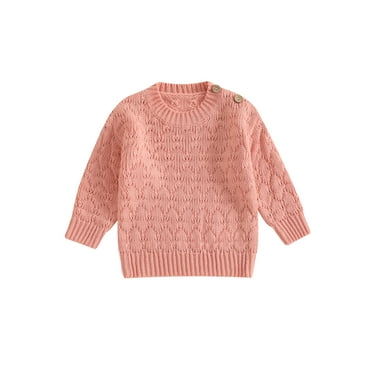 Suealasg Kids Baby Boy Girl Knit Sweater Long Sleeve Chunky Pullover Sweater 6M 1T 2T 3T 4T Toddler Warm Fall Winter Sweater Top Clothes