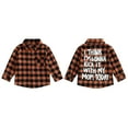 thumbnail image 1 of Suealasg Kids Boys Fall Shirt Clothes 6M 1T 2T 3T 4T 5T 6T Toddler Baby Boys Long Sleeve Plaid Letter Print Button Down Collar T-shirt Tops Spring Autumn Clothing for Little Boys, 1 of 6