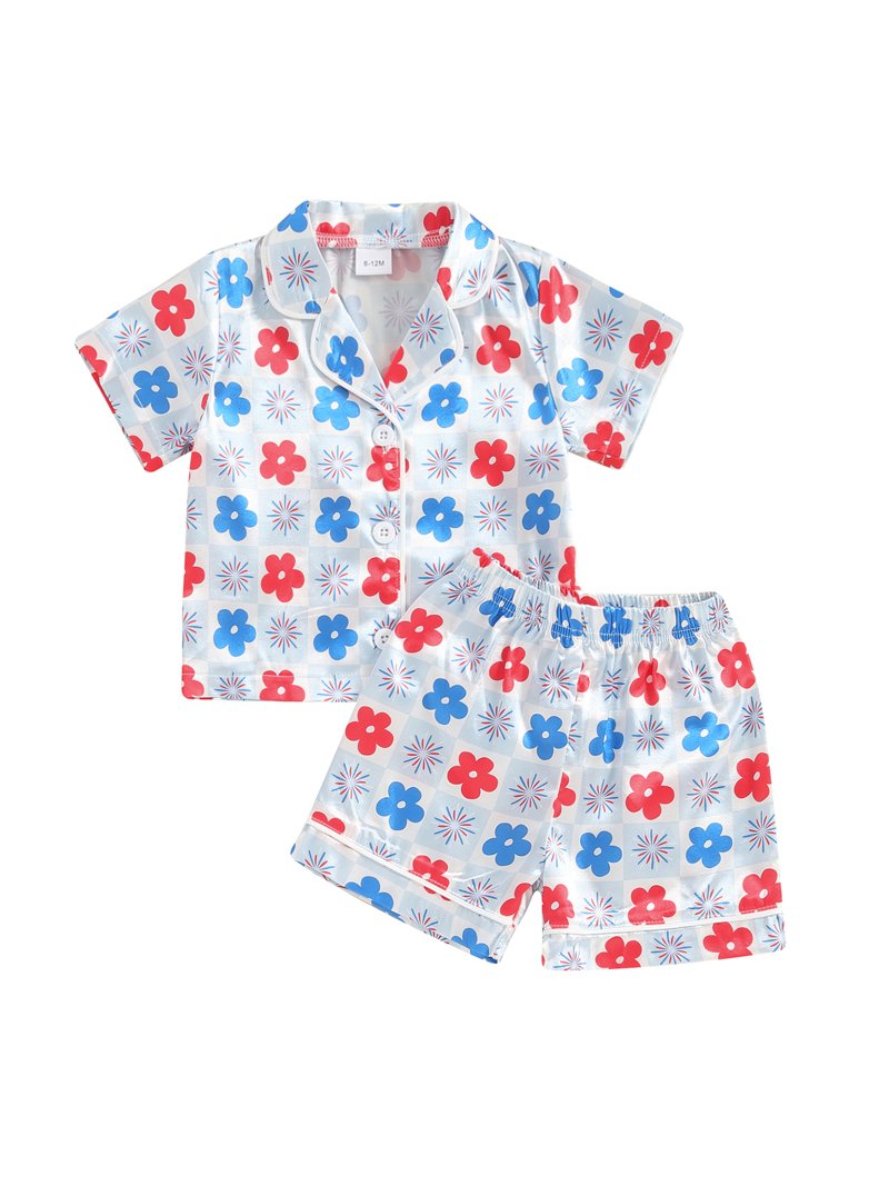 Suealasg Kids Boys Girls 4th of July Pajamas Set 1T 2T 3T 4T 5T
