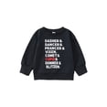 thumbnail image 1 of Suealasg Kids Boys Girls Spring Sweatshirts Long Sleeve Crew Neck Letter Print Pullovers Tops Child Boys Girls Clothes 6M-5T, 1 of 9