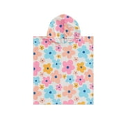 SUEALASG Kids Girls Beach Hood Towel Poncho Floral Print Soft Swim Cover Up Little Girls Hooded Beach Towel