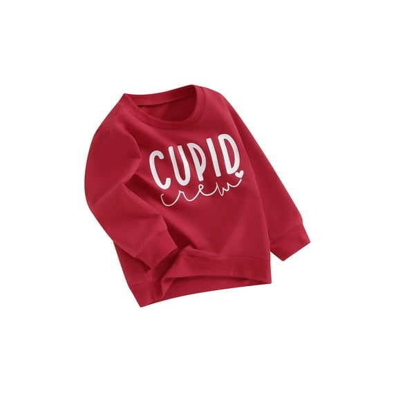 Suealasg Kids Girls Boys Valentine’s Day Sweatshirts Little Girls Long Sleeve Crewneck Letter Print Pullover Tops 3T 4T 5T 6T Child Boys Girls Casual Spring Clothes
