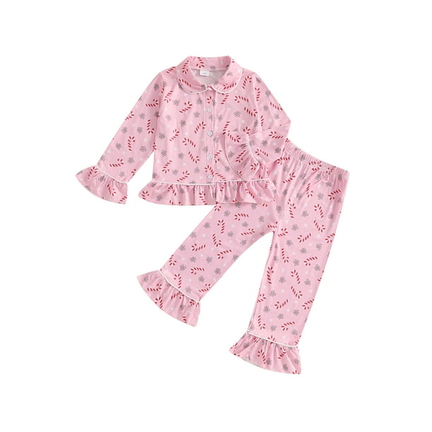 Toddler Girls Candy Cane Pajamas Mom Me Pink Candy Cane Pajamas