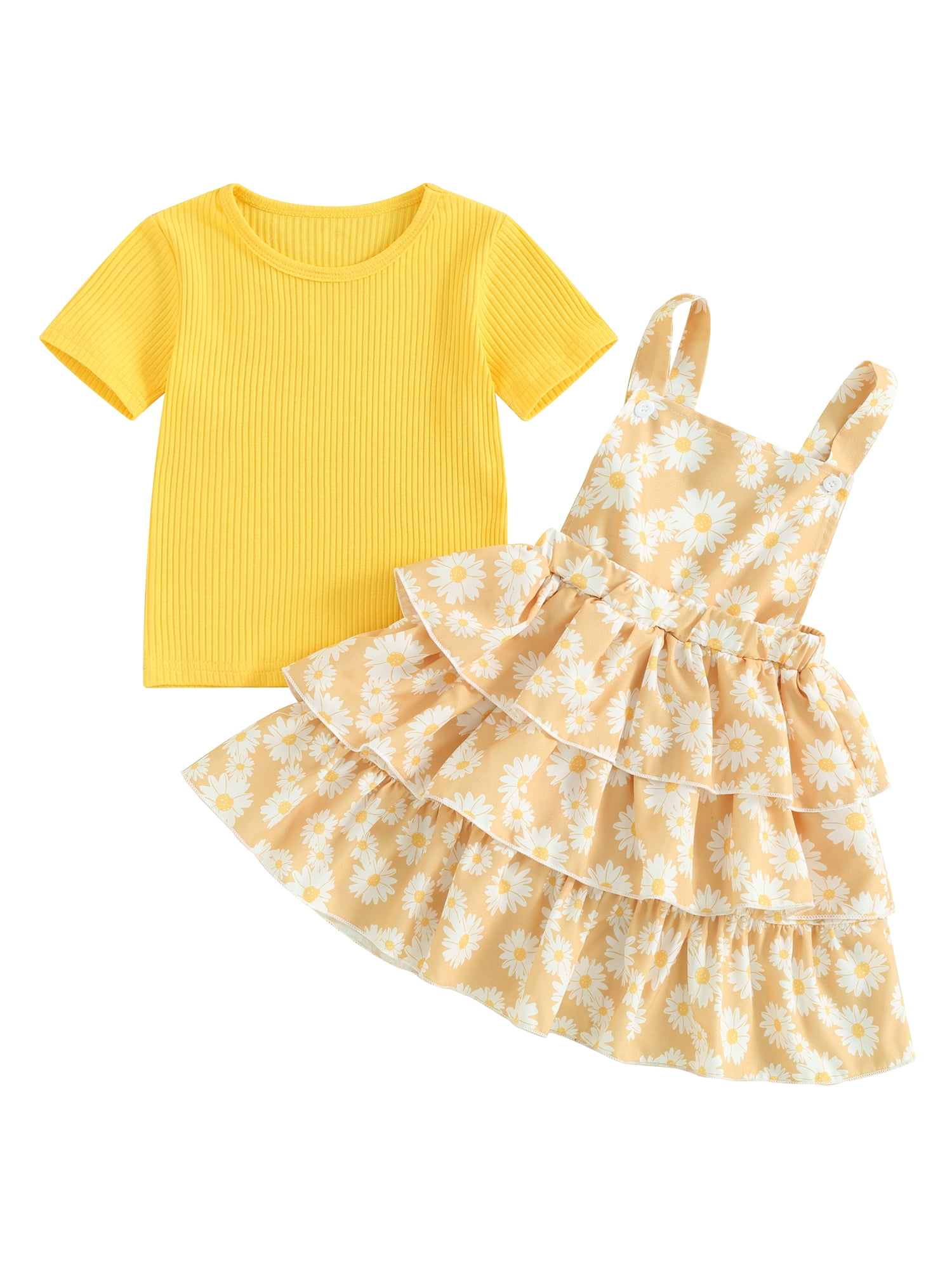 Suealasg Kids Girls Clothes 1T 2T 3T 4T 5T 6T Little Girls Short Sleeve