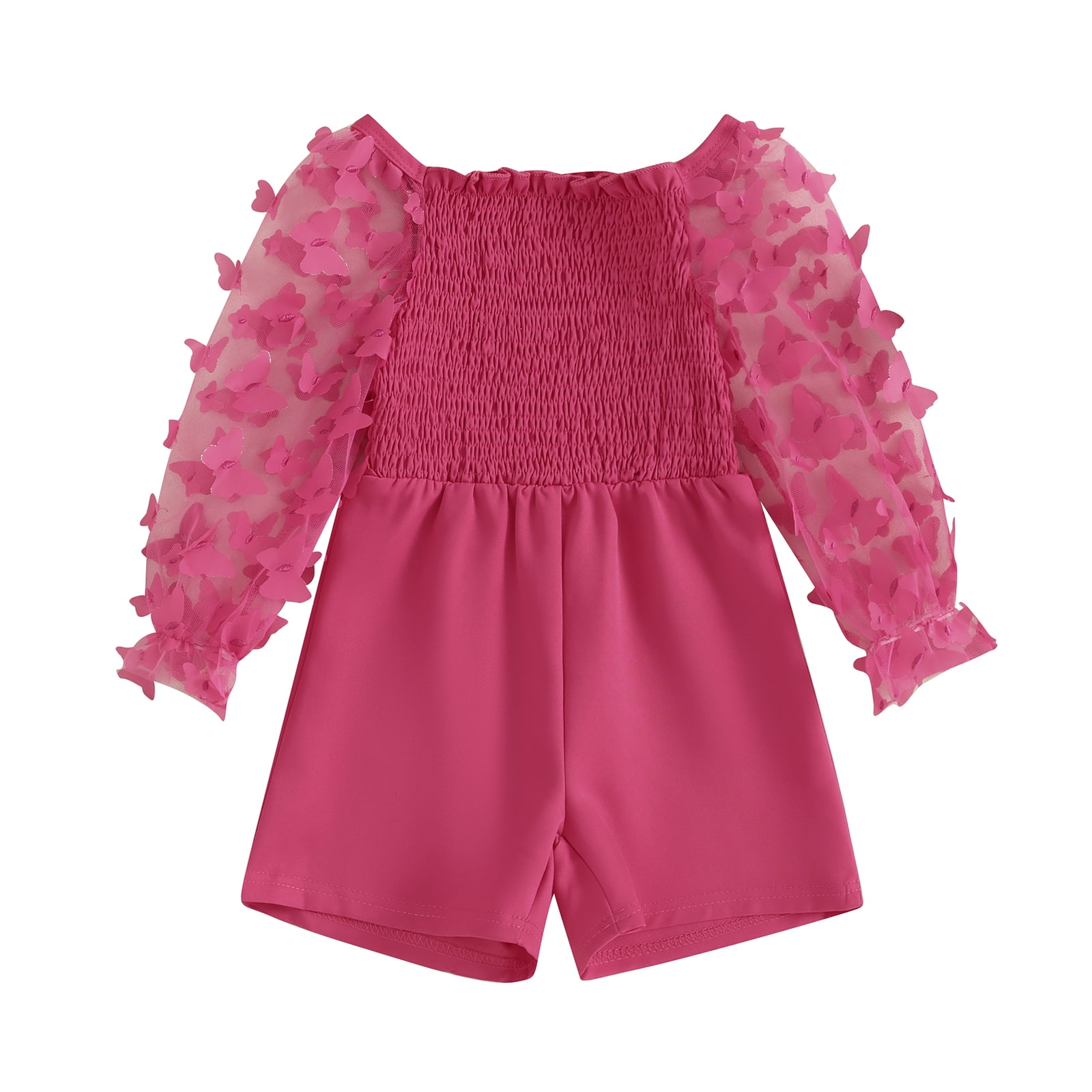 Suealasg Kids Girls Summer Clothes 1T 2T 3T 4T 5T 6T Long Sleeve 3D