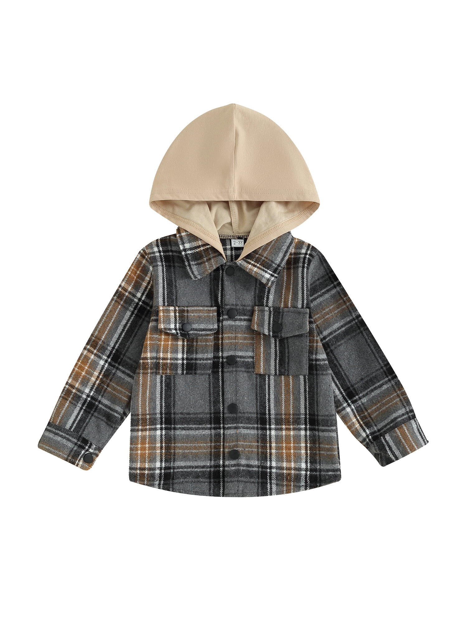 Suealasg Kids Toddler Boys Hoodies Sweatshirts Long Sleeve Plaid Hooded