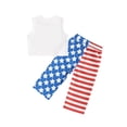 thumbnail image 1 of Suealasg Kids Toddler Girl 4th of July Clothes Set 1T 2T 3T 4T 5T 6T Short Sleeve Ribbed Tank Tops+ Star Stripe Print Pants Set 2Pcs Little Girls Summer Independence Day Memorial Day Outfits, 1 of 9