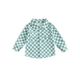 thumbnail image 1 of Suealasg Little Boys Fall Shirt Clothes 6M 1T 2T 3T 4T Toddler Boys Long Sleeve Lapel Neck Button Down Checkerboard Shirt Tops Spring Autumn Clothing for Kids Boys, 1 of 7