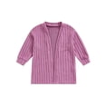 thumbnail image 1 of Suealasg Little Boys Girls Knitted Cardigan 1T 2T 3T 4T 5T 6T 7T 8T Kids Autumn Winter Warm Sweater Coat Long Sleeve Ribbed Open Front Outerwear, 1 of 7