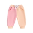 thumbnail image 1 of Suealasg Little Boys Girls Sweartpants Contrast Color Drawstring Sports Pants 6M 1T 2T 3T 4T 5T Toddler Kids Boys Girls Casual Long Pants, 1 of 7
