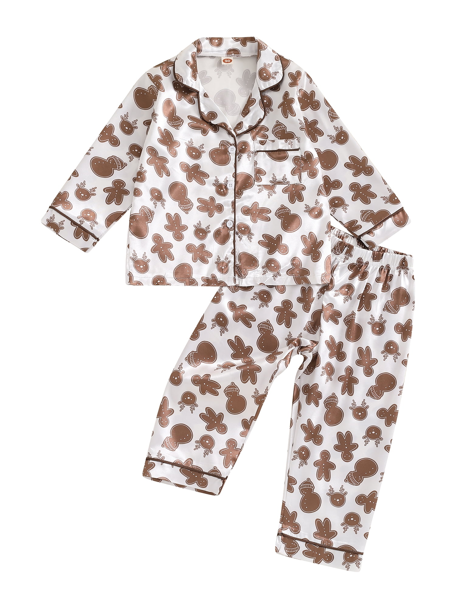 Long sleeve plaid boy Christmas pajamas: 5-6T main image 1