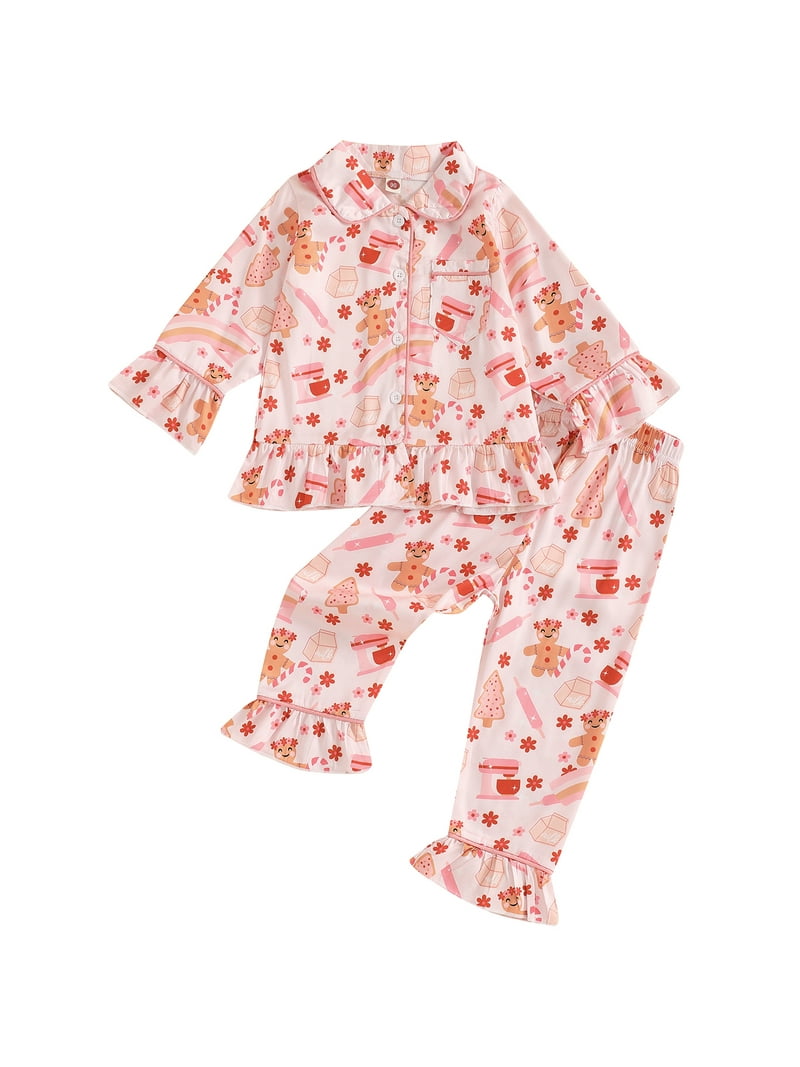 Suealasg Little Girl Christmas Pajamas Outfits 1T 2T 3T 4T 5T Kids
