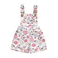 thumbnail image 1 of Suealasg Little Girls Denim Overalls Romper Sleeveless Flower/Chicken/Cow Print Jumpsuit 1T 2T 3T 4T 5T 6T Kids Toddler Girls Summer Suspender Shorts Playsuit, 1 of 6