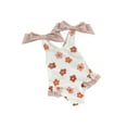 thumbnail image 1 of Suealasg Little Girls Romper Swimwear Sleeveless Floral Print One Piece Swimsuit 1T 2T 3T 4T 5T 6T Kids Toddler Girls Summer Bathing Suit Beachwear, 1 of 9
