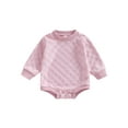 thumbnail image 1 of Suealasg Newborn Baby Boys Girls Fall One Piece Clothes Long Sleeve Checkerboard Print Romper Bodysuit 3 6 12 18 Months Infant Autumn Playsuit, 1 of 7