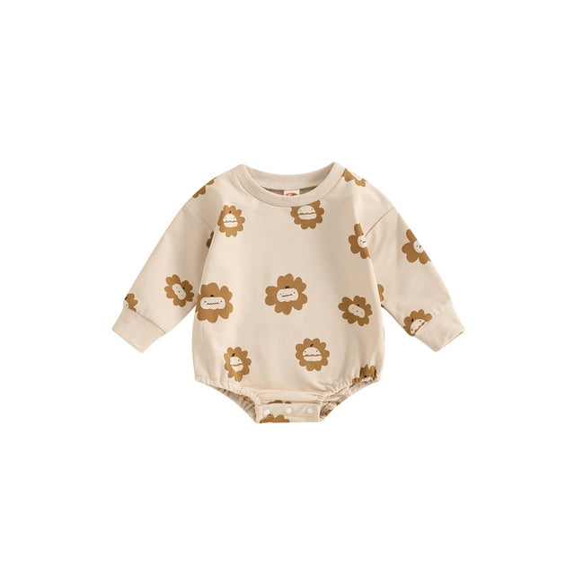 Suealasg Newborn Baby Girl Halloween Clothes Long Sleeve Floral