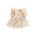 thumbnail image 1 of Suealasg Newborn Baby Girl Outfits Butterfly Ruffle Lace Romper Jumpsuit Bodysuit 1st Birthday Photoshoot Dress Summer Clothes, 1 of 9