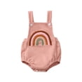 thumbnail image 1 of Suealasg Newborn Girl Romper Overalls 3M 6M 9M 12M Infant Sleeveless Square Neck Rainbow Strawberry Embroidery Jumpsuit Baby Girl Summer Clothes, 1 of 7