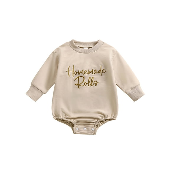 Suealasg Thanksgiving Baby Boy Girl Clothes Newborn Fall Romper 3 6 12 18 Months Infant Long Sleeve Letter Print Bodysuit Jumpsuits
