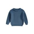 thumbnail image 1 of Suealasg Toddler Baby Boy Girl Knitted Sweater Long Sleeve Knit Pullover 6M 12M 2T 3T 4T 5T Kids Warm Jumpers Tops Fall Winter Knitwear, 1 of 7