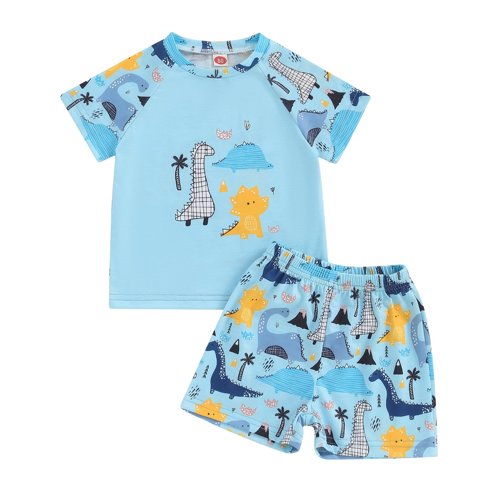 3-6M Aqua & Blue Summer Bodysuits - Tiny Tots